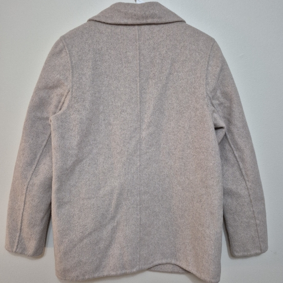 Abercrombie & Fitch Women's Minimalist Cream Wool-Blend Coat Blazer – Size M - Picture 6 of 6